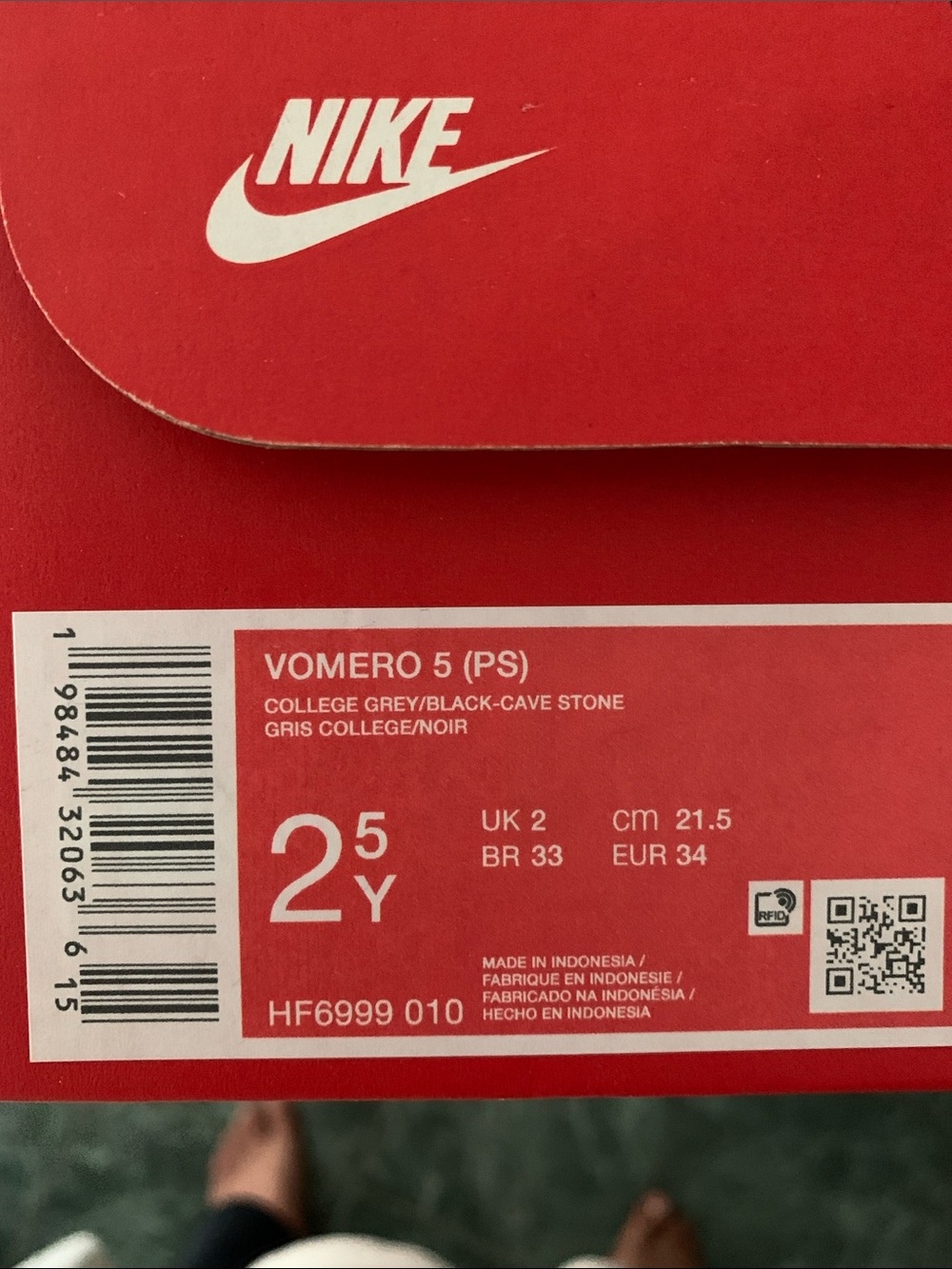 Nike Kids Vomero 5 (PS) - College Grey & Black